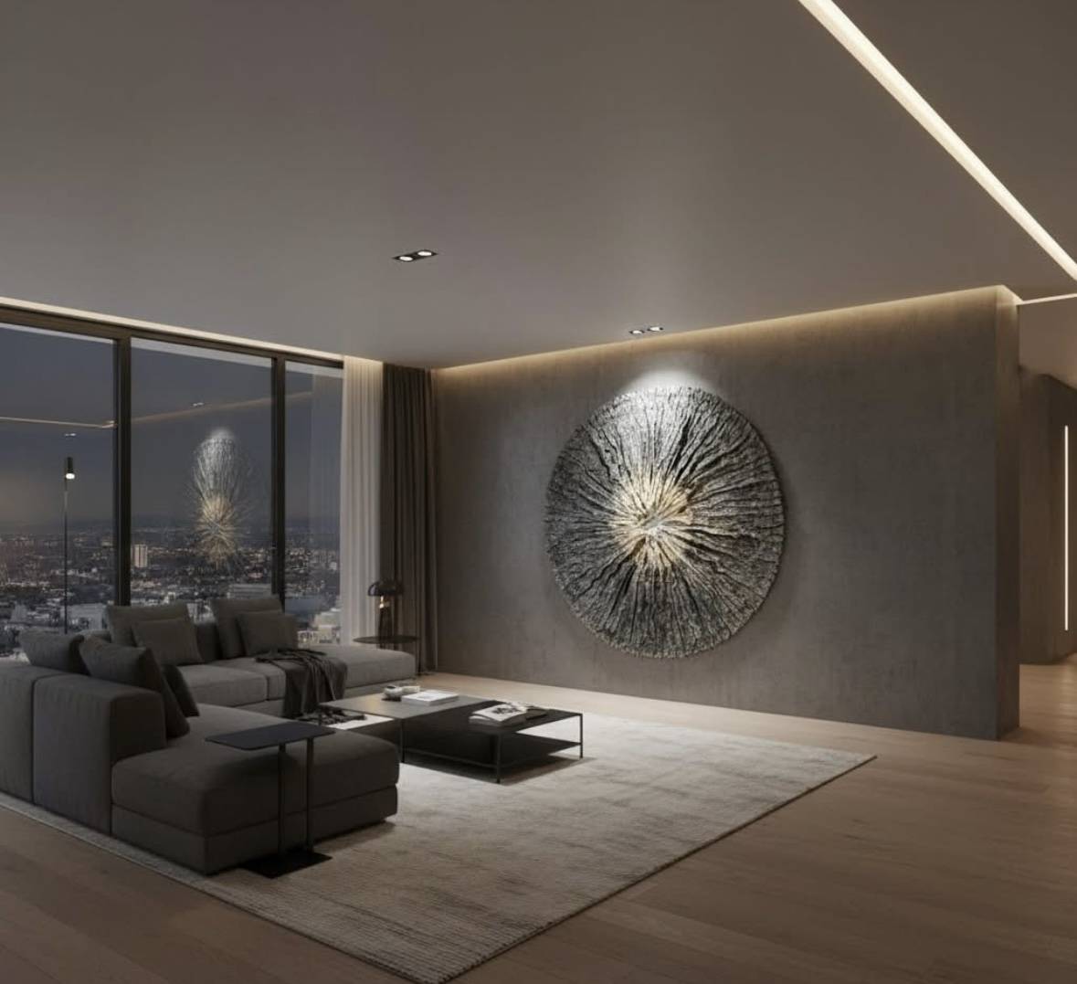 Sculpture murale contemporaine en acier, hommage à la lumière provençale