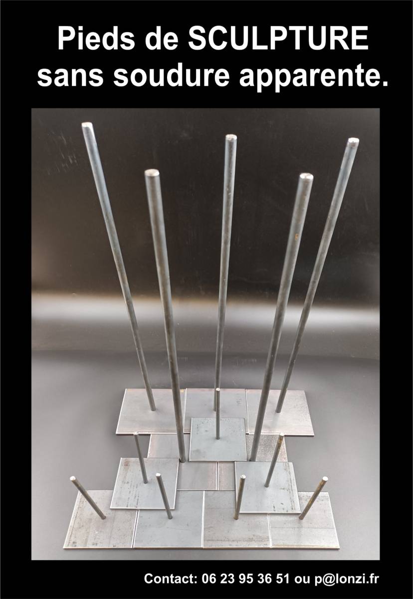 Pieds de sculpture sans soudure apparente