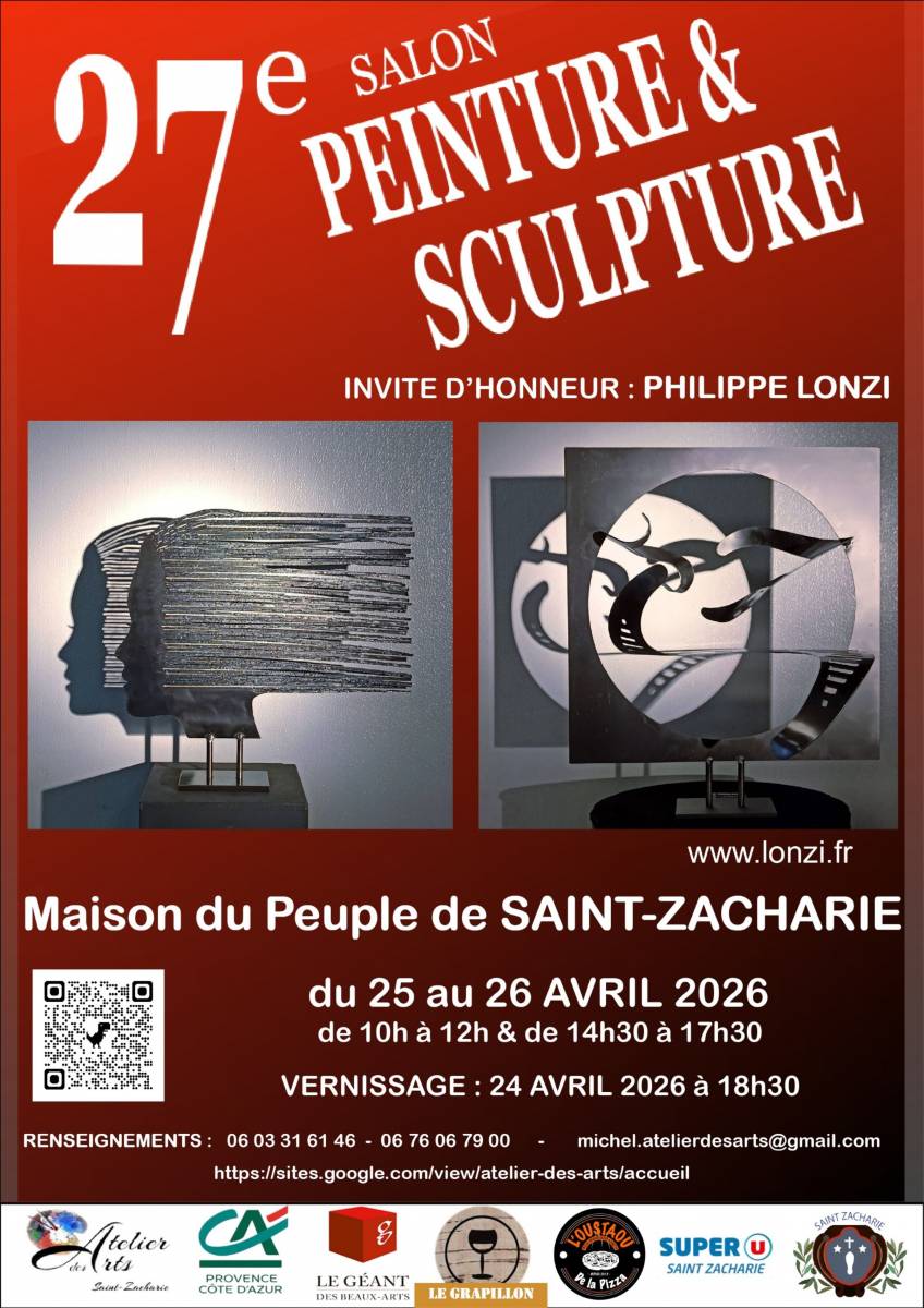 Philippe Lonzi : Invité d’honneur à Saint-Zacharie ce mois d'AVRIL 2026 avec ses sculptures.