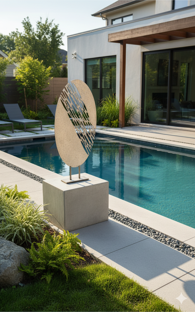 Sculpture moderne traitée dorure pour séduire et surprendre ceux qui recherchent les créations modernes présentées à NIMES.