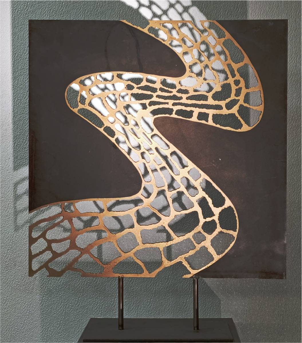 ZIG et ZAG, sculpture moderne de salon, créée près d'UZES dans le GARD.